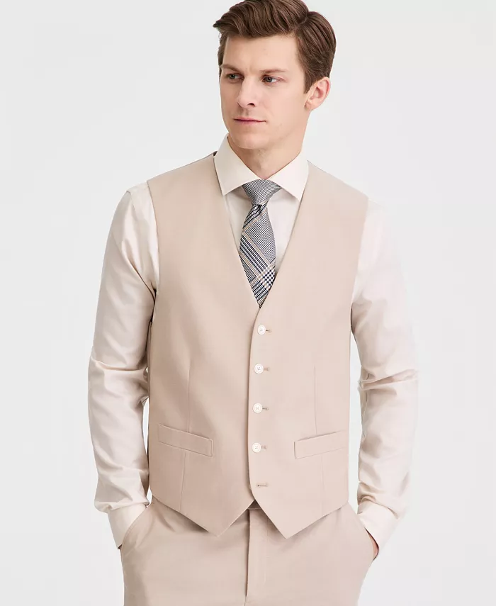 Men's Modern-Fit TH Flex Stretch  Cotton Suit Separate Vest - thumbnail 5