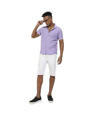 Men's Lavender Honeycomb Knit Shirt