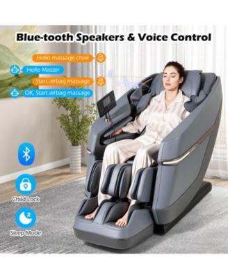 Full Body Zero Gravity Massage Chair with Airbags Waist Heater Foot Rollers
