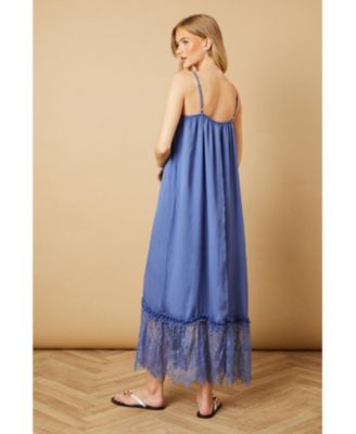 Babydoll Floaty Lace Detail Maxi Dress
