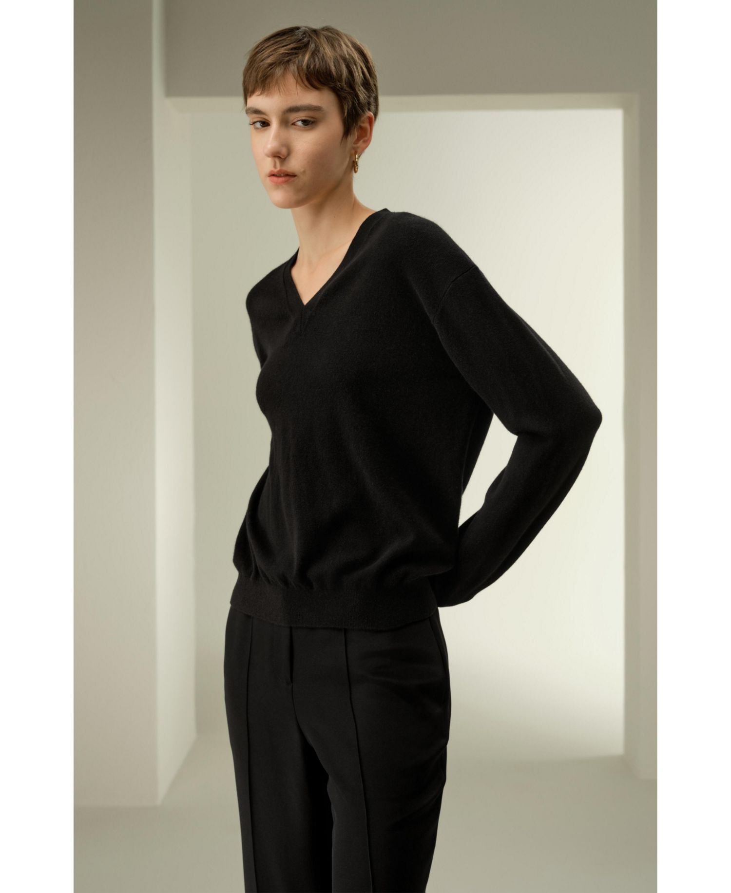 V-Neck Baby Cashmere Sweater