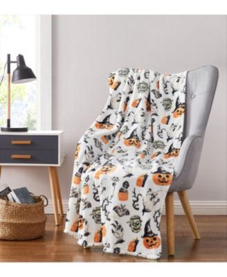 Halloween Spooky Ghosts & Frankenstein's Ultra Soft & Plush Oversized Throw, 50" x 70"