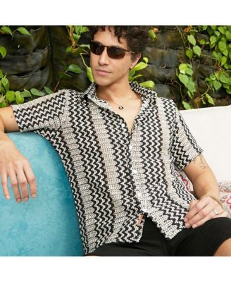 Men's Zigzag-Knit Shirt