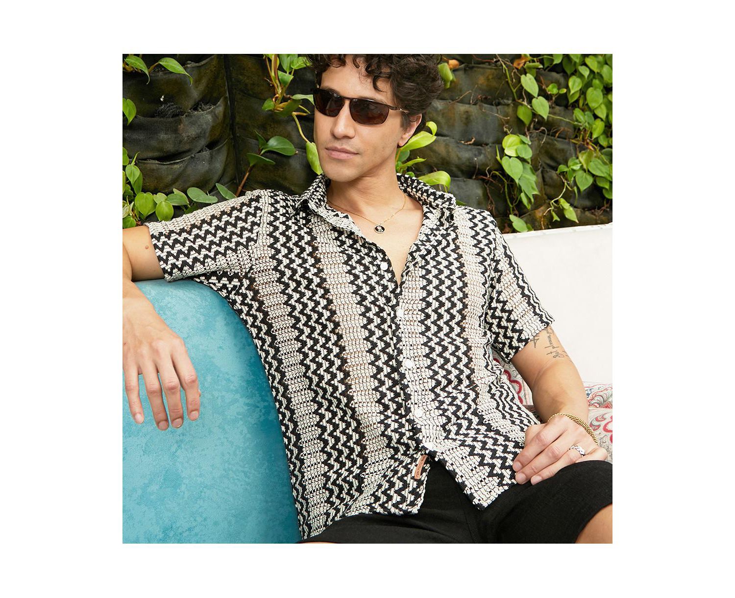 Men's Zigzag-Knit Shirt