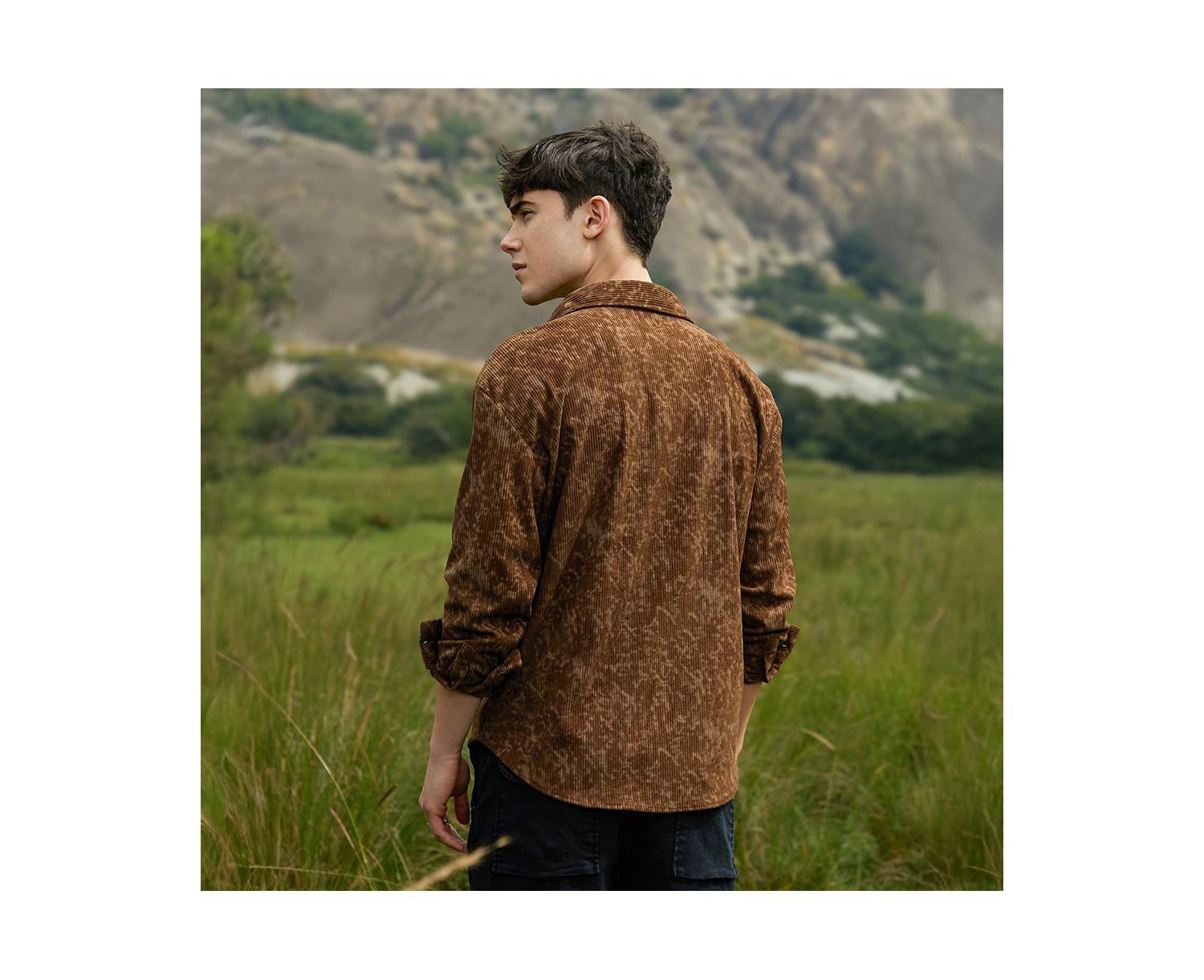 Men's Faded Corduroy Oversized Shirt