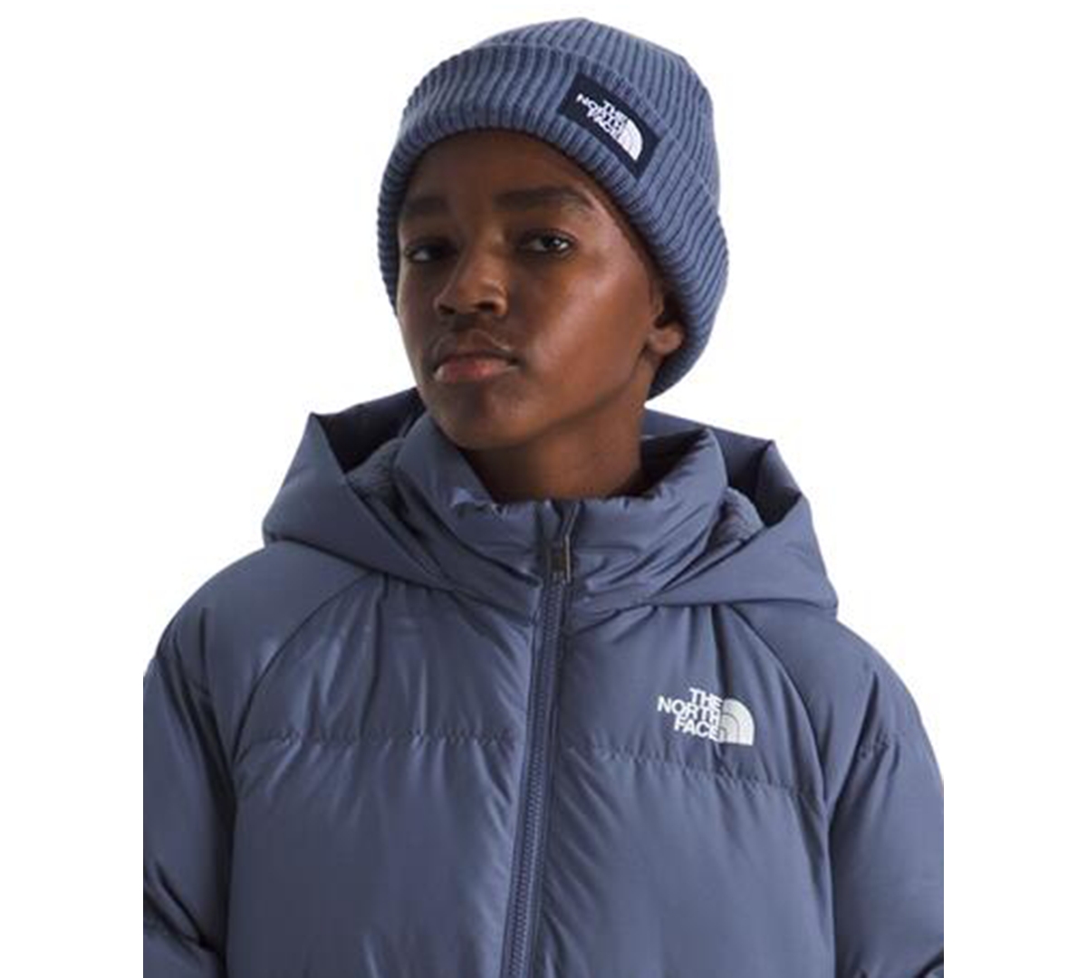 The North Face Big Boys North Down Fleece-lined Short Parka Jacket In Blue