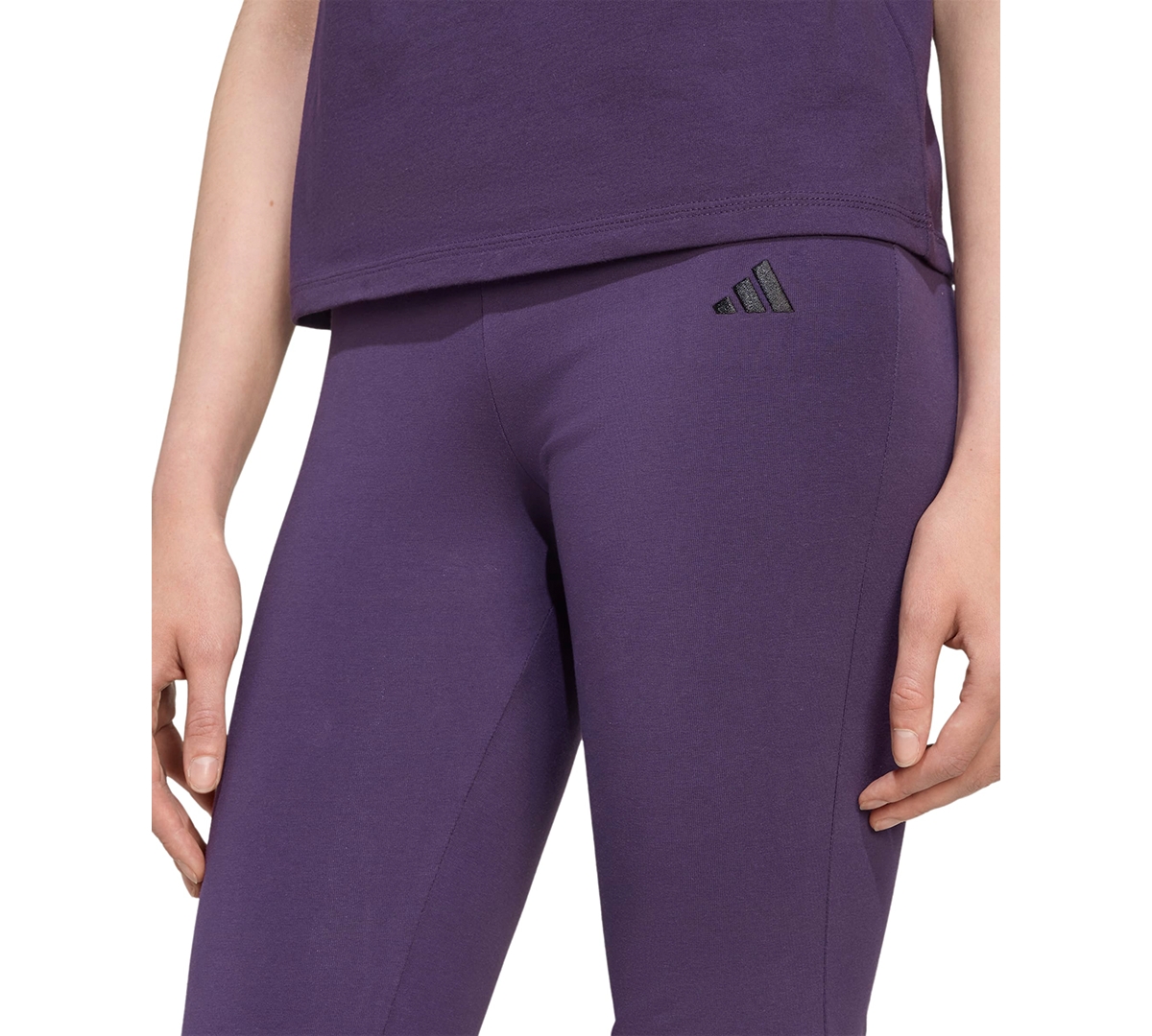 Adidas Originals Women's Essentials Small Logo Flared Leggings In Purple