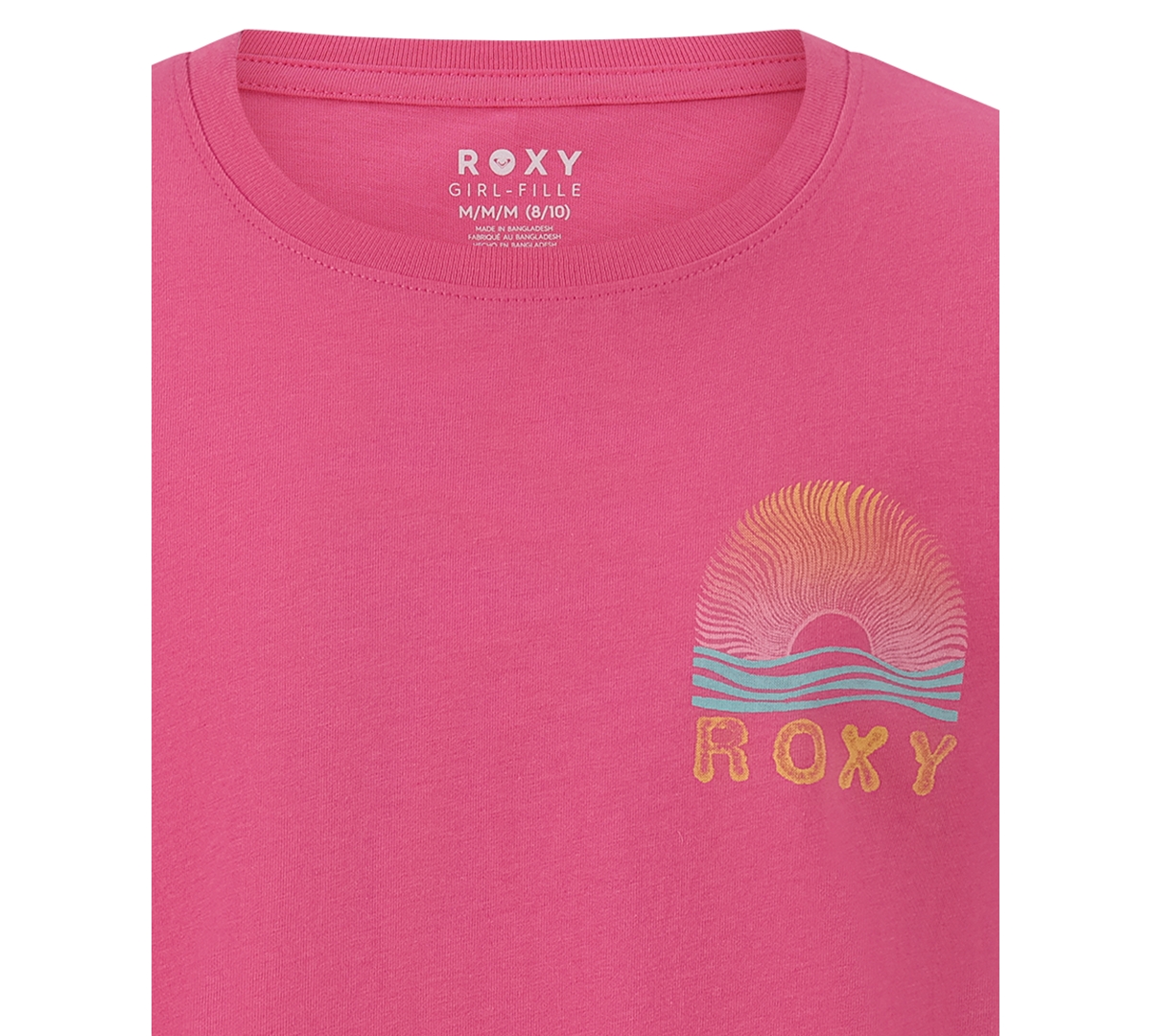 Roxy Big Girls Sunset Scene Printed Short Sleeve T-shirt In Pink