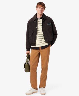 Men's Striped 3D Crewneck Sweater