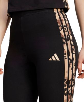 Women's Leopard-Print Cotton-Blend High-Rise Leggings