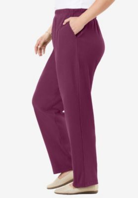 Women's Within Tall 7-Day Knit Ribbed Straight-Leg Pull-On Pants
