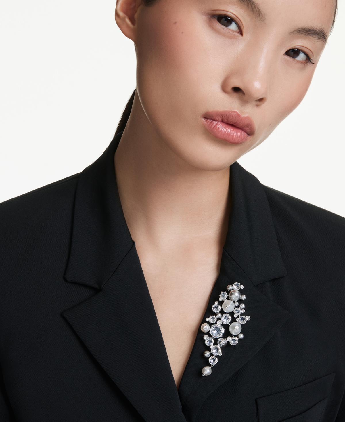 Swarovski Constella Rhodium Plated Brooch