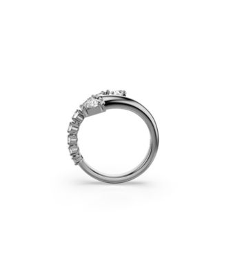 Sublima White Ruthenium Plated Open Ring