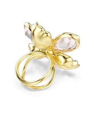 Idyllia Multicolored Gold-Tone Plated Motif Ring