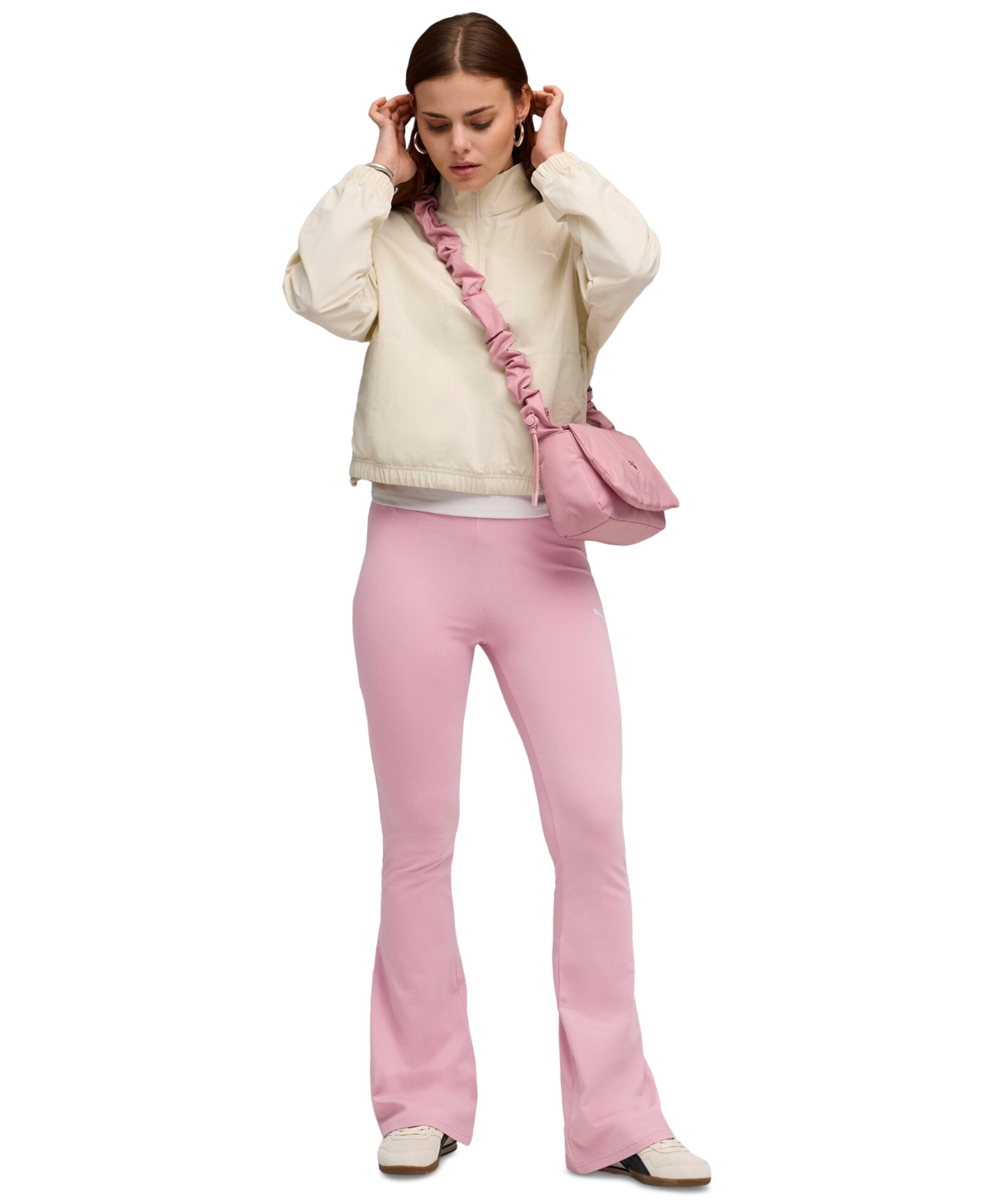 Puma Women's Essential High-waist Flare-leg Leggings In Pink