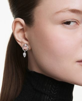 Mesmera Rhodium Plated Drop Earrings