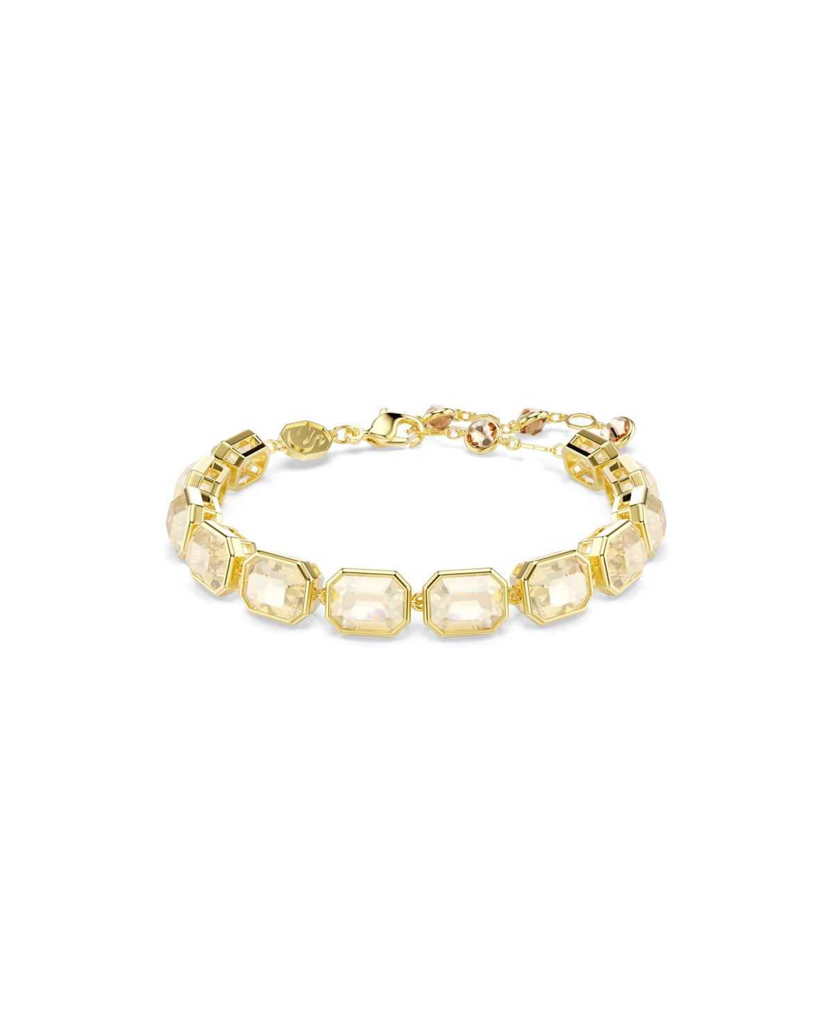 Swarovski Swaroski Millenia Gold-tone Plated Tennis Bracelet In Gold