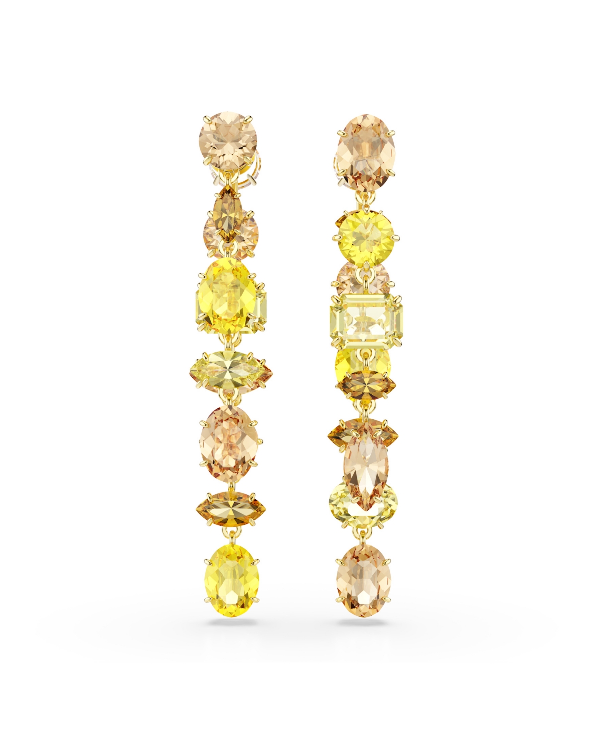 Swarovski Gema Gold-tone Plated Drop Earrings In Yellow