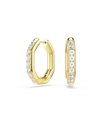 Dextera  Rhodium Plated Hoop Earrings