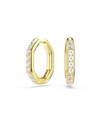 Dextera  Rhodium Plated Hoop Earrings