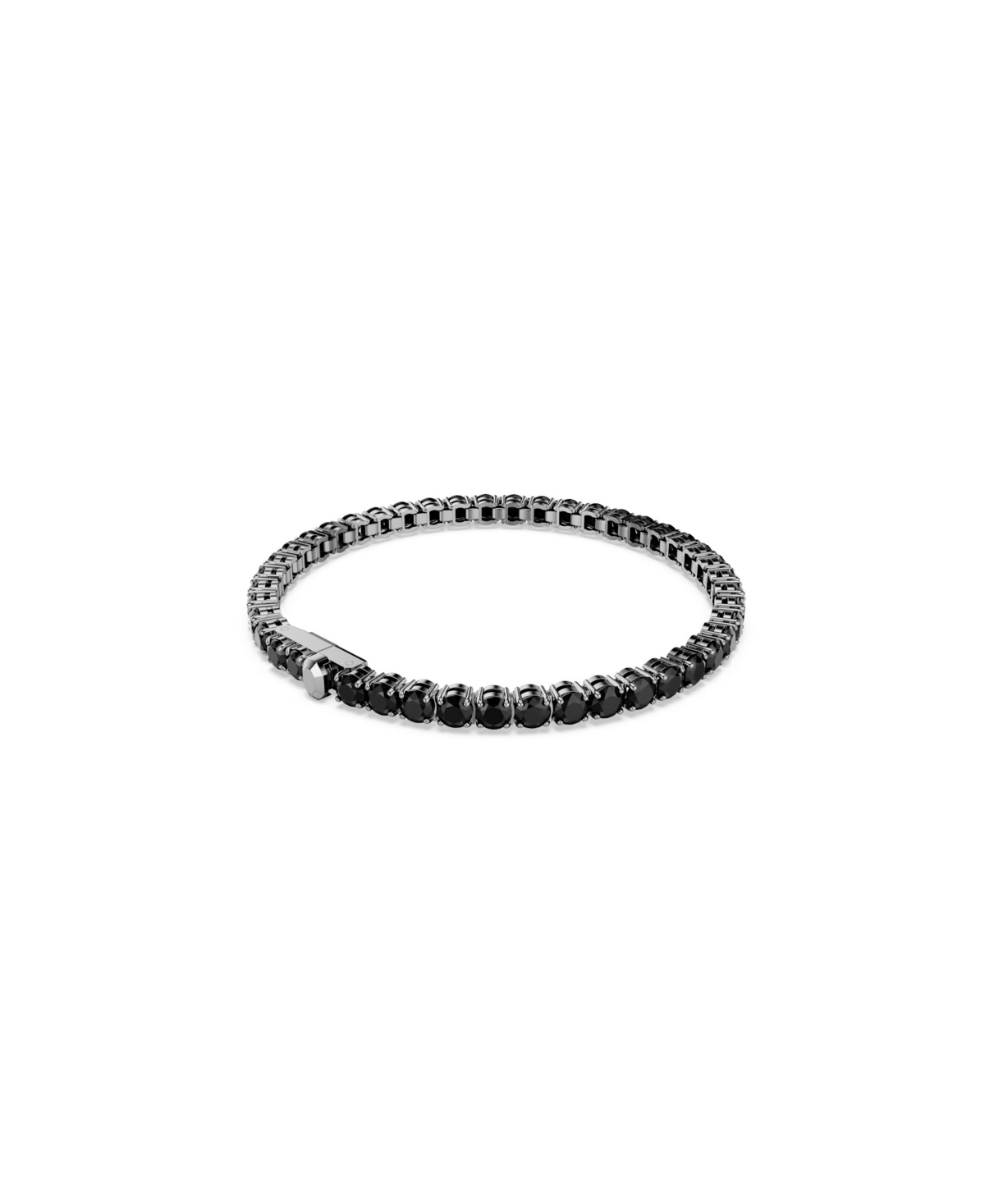 Swarovski Swaroski Matrix Ruthenium Plated Tennis Bracelet In Black