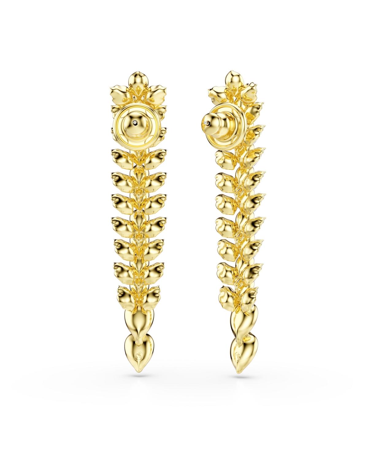 Swarovski Idyllia Long Crystal Drop Earrings In Gold