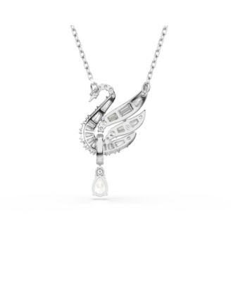 Swan Vienna Rhodium Plated Pendant Necklace