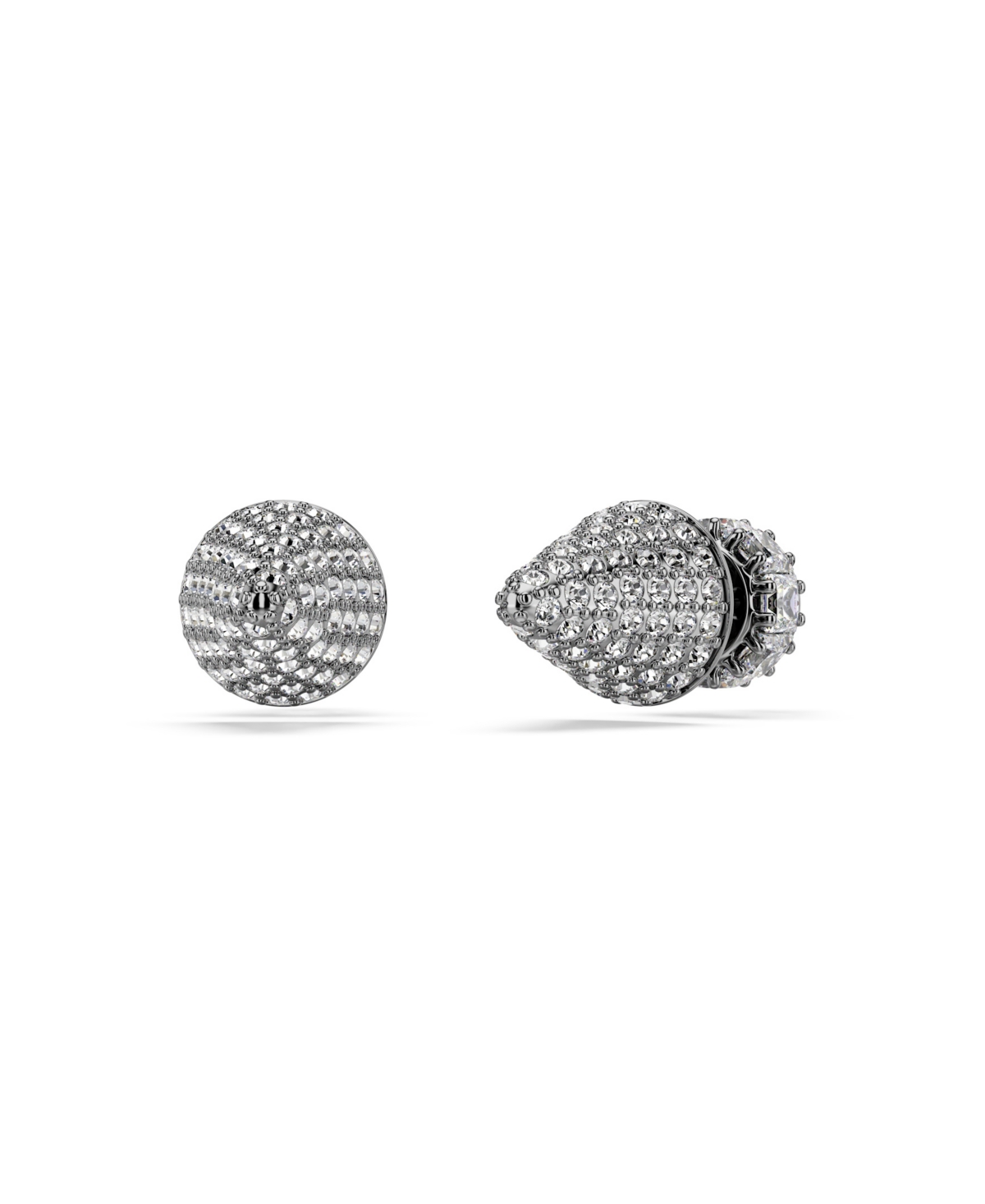 Swarovski Sublima Ruthenium Plated Stud Earrings In Gray