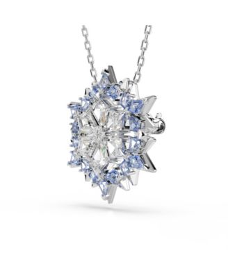 Magic Rhodium Plated Brooch and Pendant Necklace
