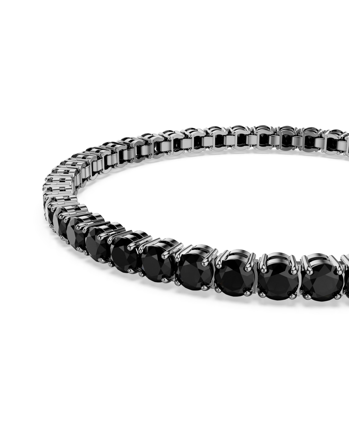 Swarovski Swaroski Matrix Ruthenium Plated Tennis Bracelet In Black