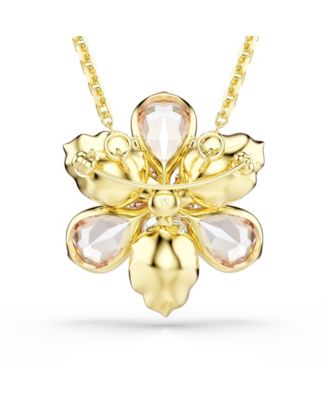 Idyllia Gold-Tone Plated Brooch and Pendant Necklace
