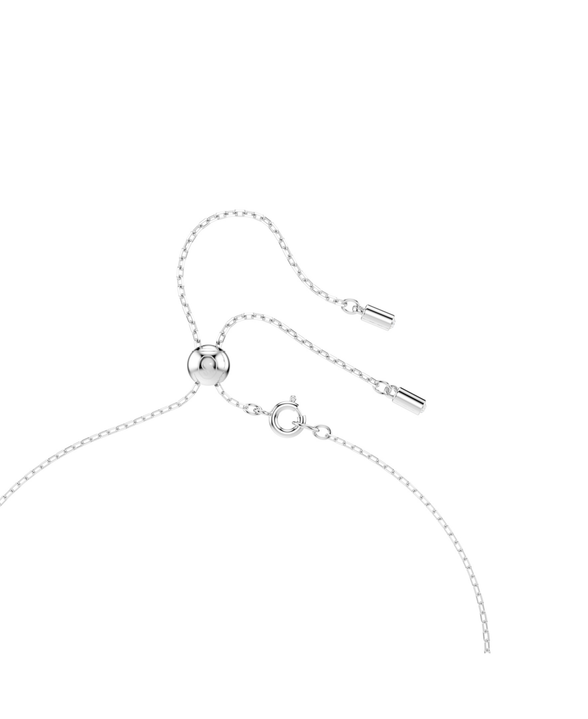 Swarovski Stilla Attract Rhodium Plated Y Necklace In Blue