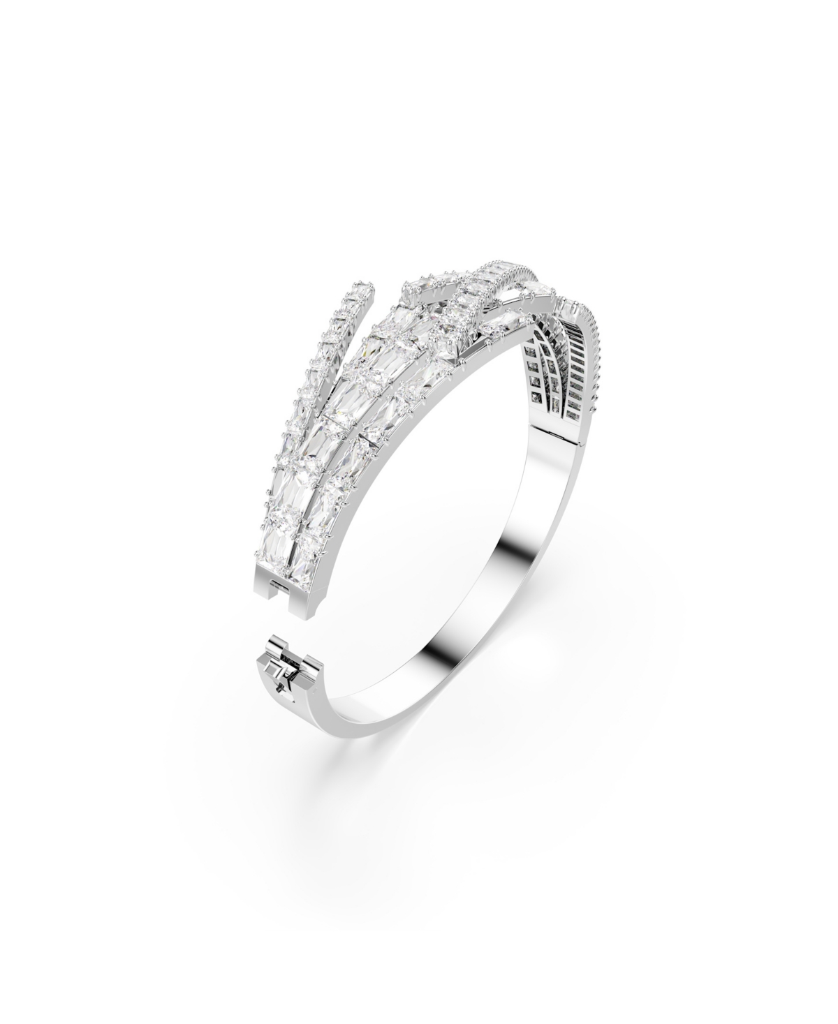 Swaroski Matrix Rhodium Plated Bangle