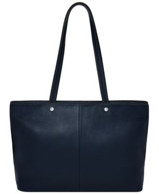 Jessie Leather Top Zip Tote Bag
