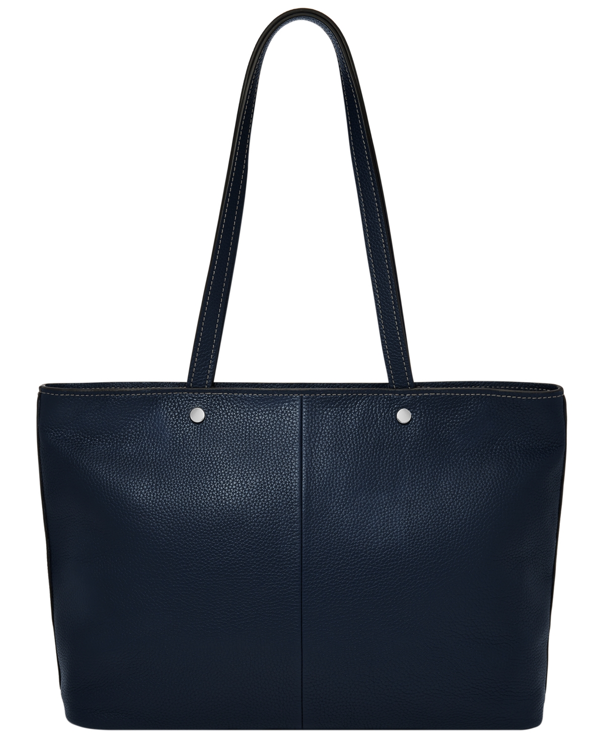 Fossil Jessie Leather Top Zip Tote Bag In Black