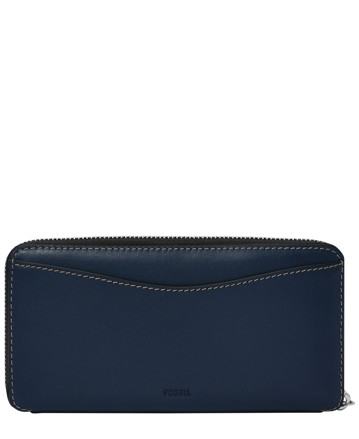 Fossil Lennox Zip Continental Wallet In Blue