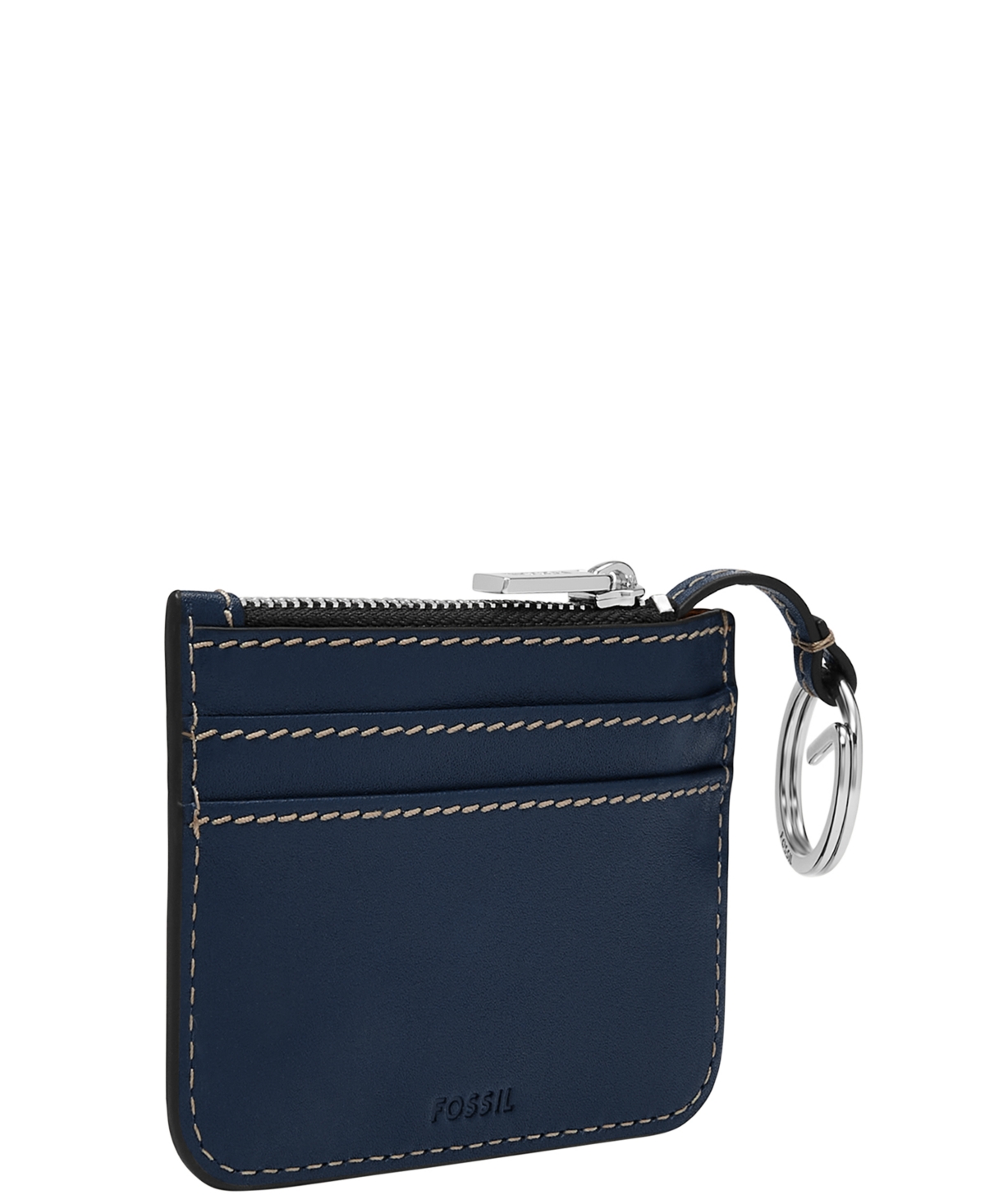 Fossil Lennox Zip Card Case In Blue