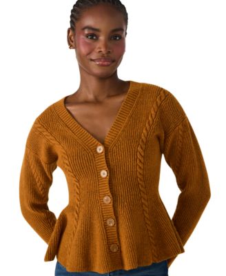 Women's Courtney V-Neck Peplum Sweater