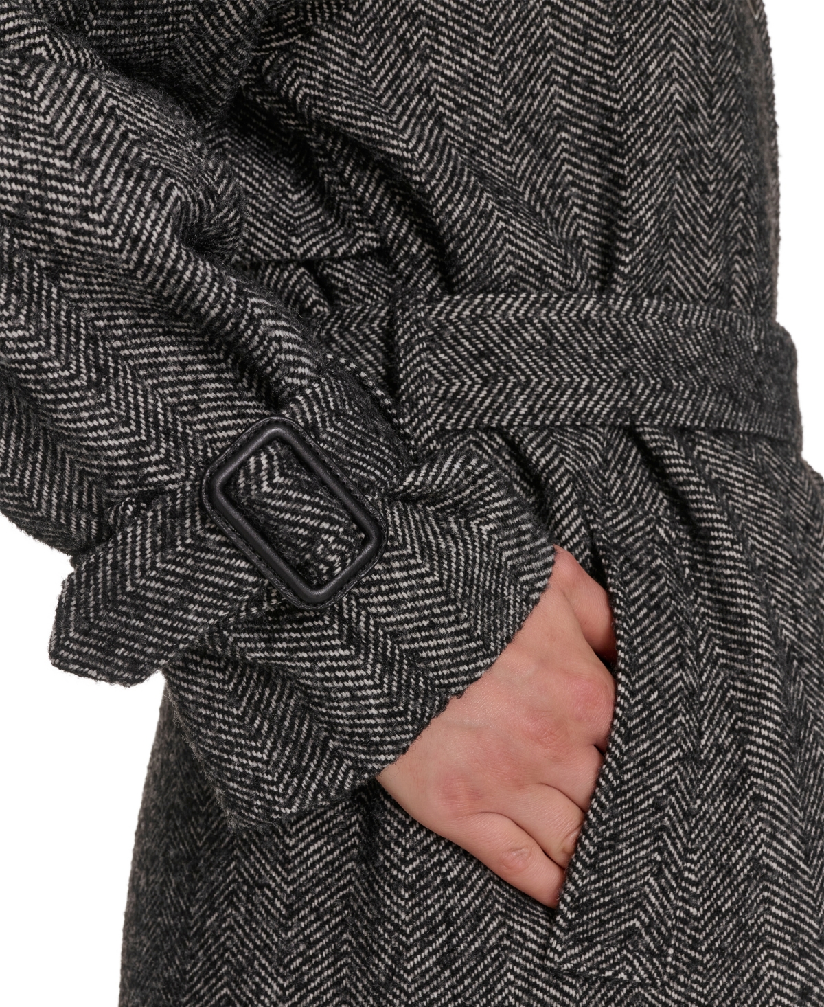 Levi's Belted Longline Coat In Gray