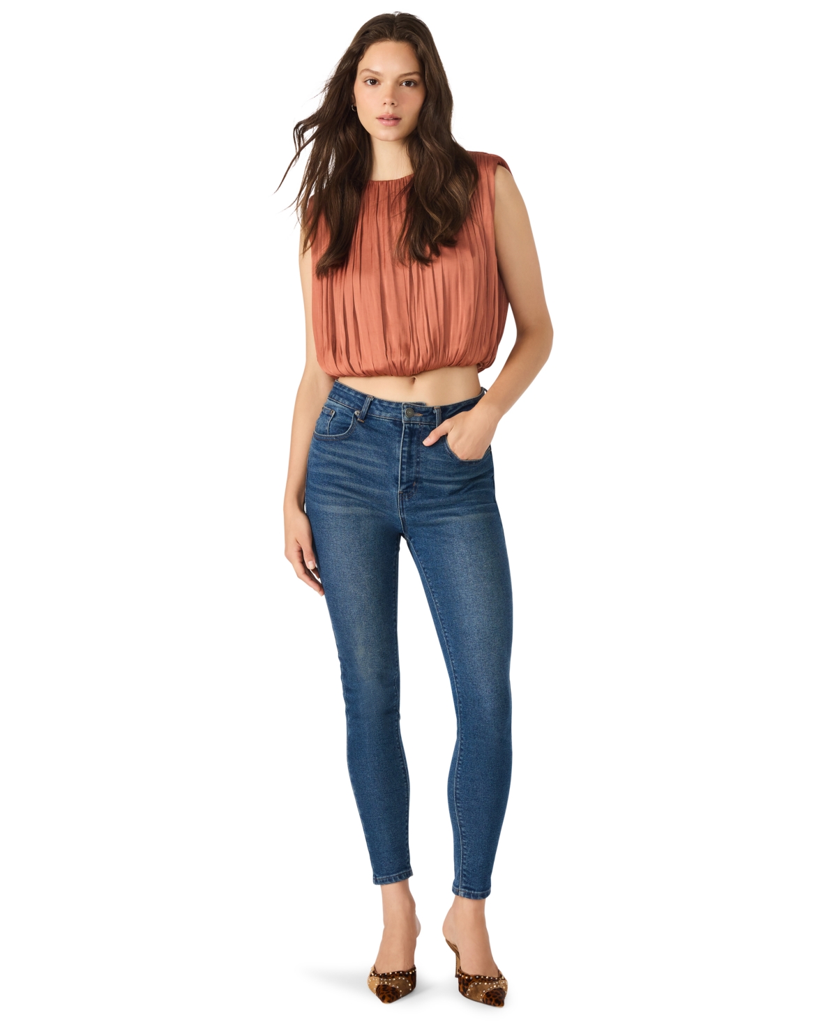 Steve Madden Milana Top In Brown
