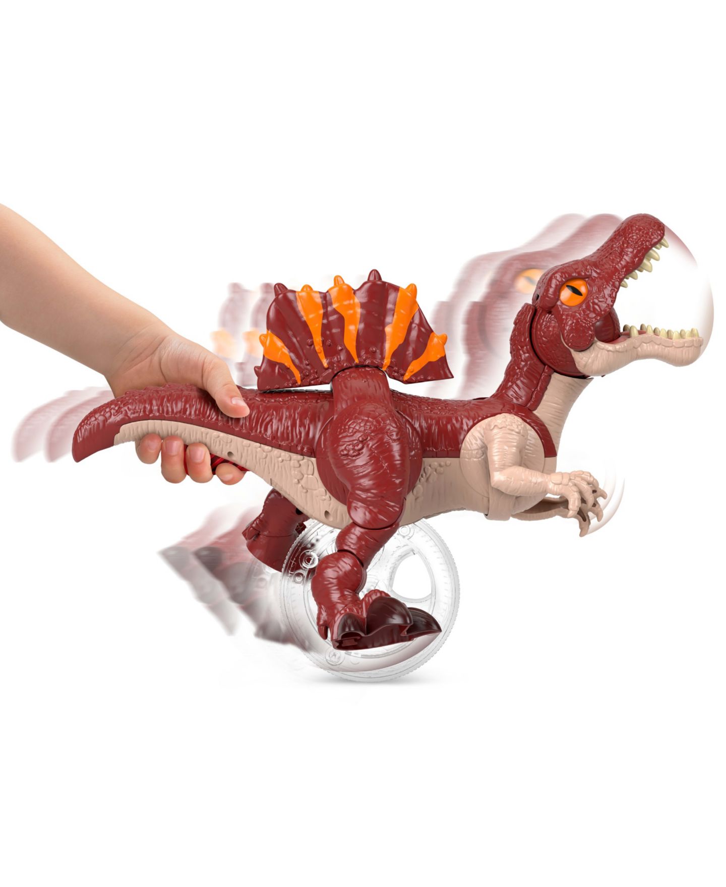 Детская фигурка Imaginext Jurassic World Rebirth Spinosaurus 9" Trigger-Activated Motion Action Figure, Ages 3+ — фото 3