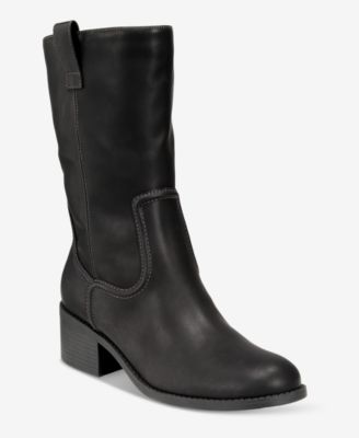 Women's Inezz Mid Shaft Faux-Leather Boots, Macy's Exclusive