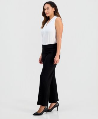 Petite Serenity Pull-On Wide-Leg Knit Pants