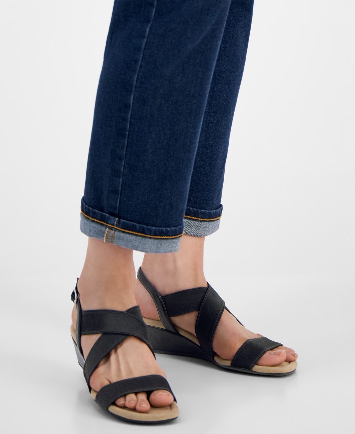 Style & Co Women's Vonniie Round Toe Wedge Sandals, Macy's Exclusive