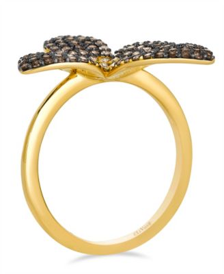 Chocolate Ombre Diamond Ring (1.11 ct. t.w.) in 14K Honey Gold