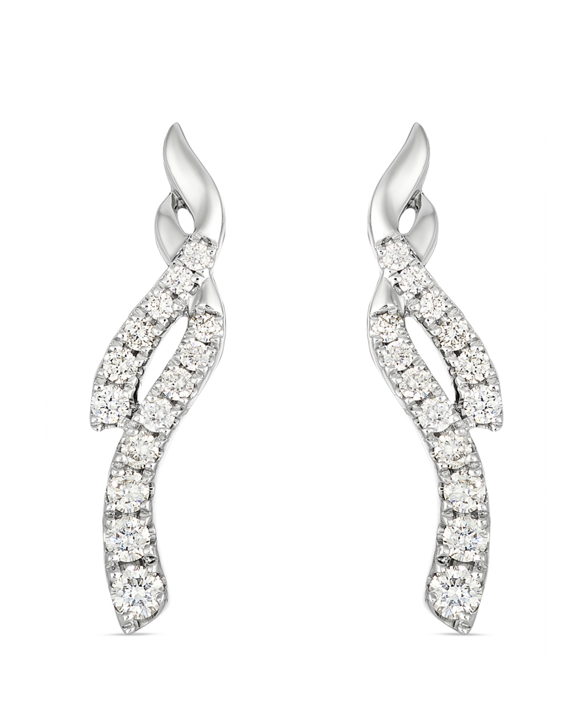 Le Vian White Diamond Drop Earrings (21/50 Ct. T.w.) In Platinum In Metallic