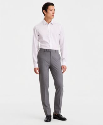 Men's Slim-Fit Solid Dress Pants