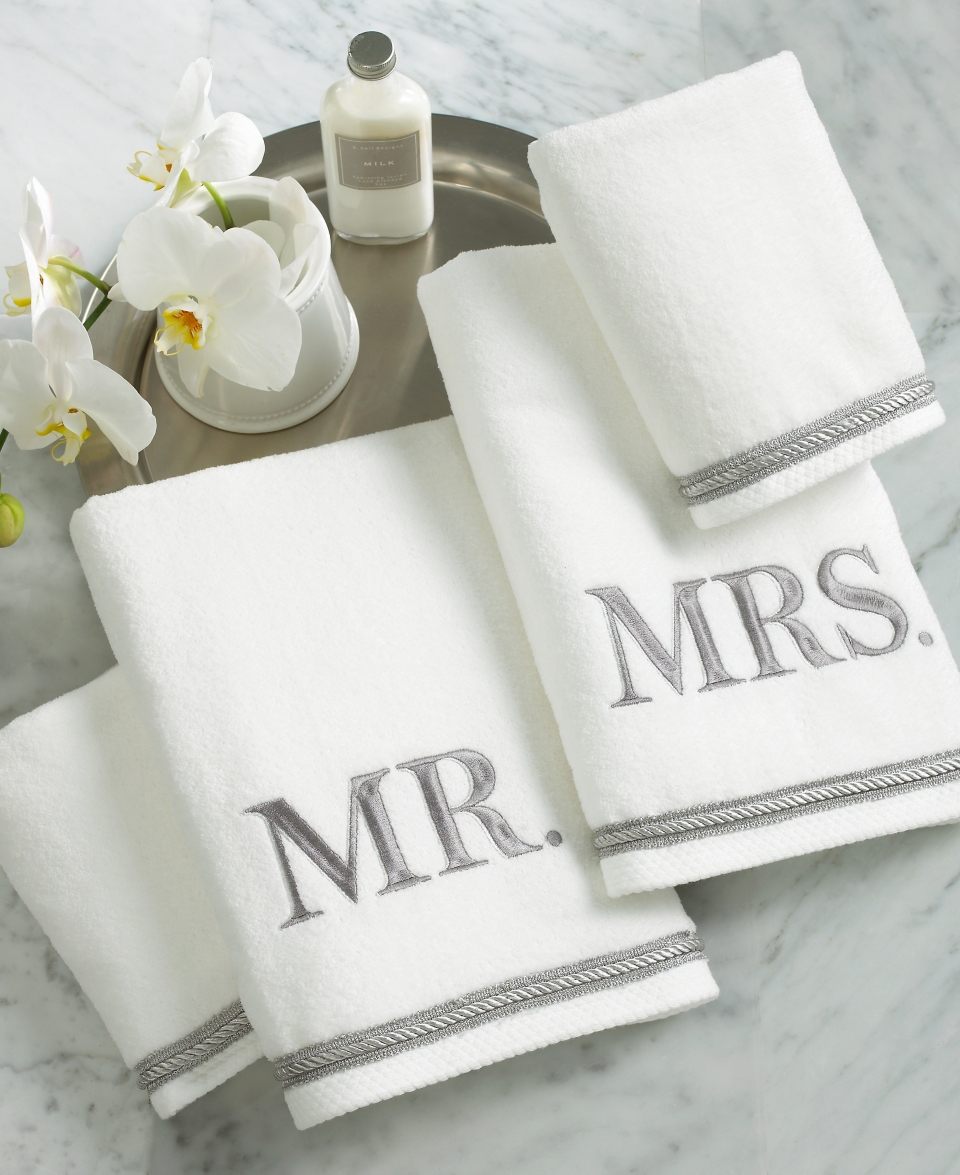 Avanti Bath Towels, Mr. & Mrs. 4 Piece Towel Set   Bath Towels   Bed