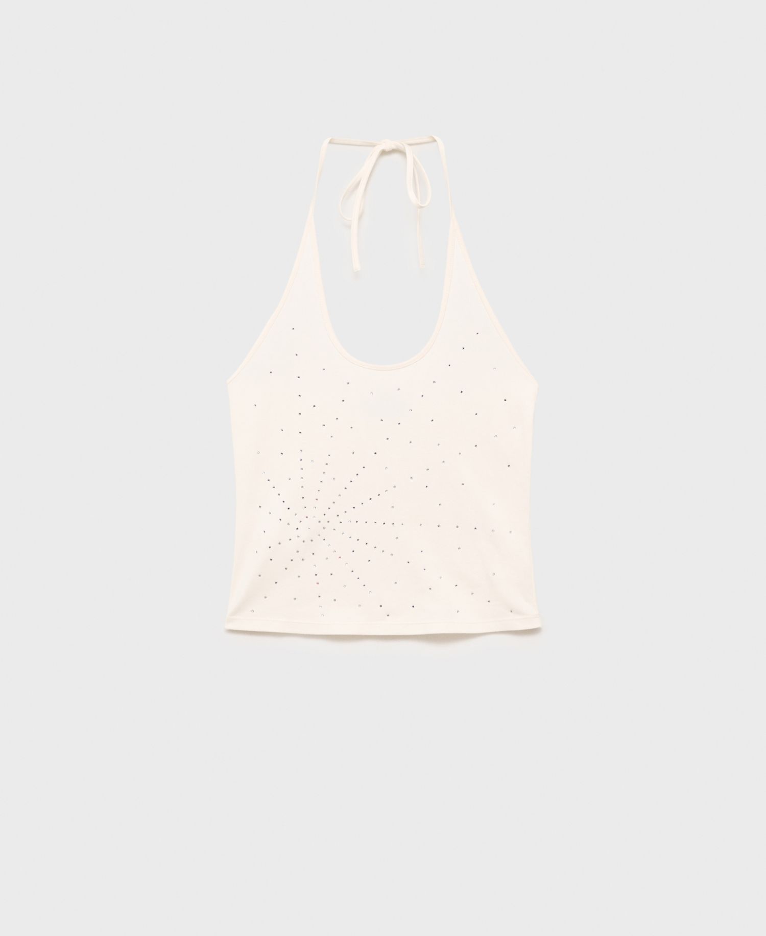 Women's Metallic Appliques Halter Neck Top