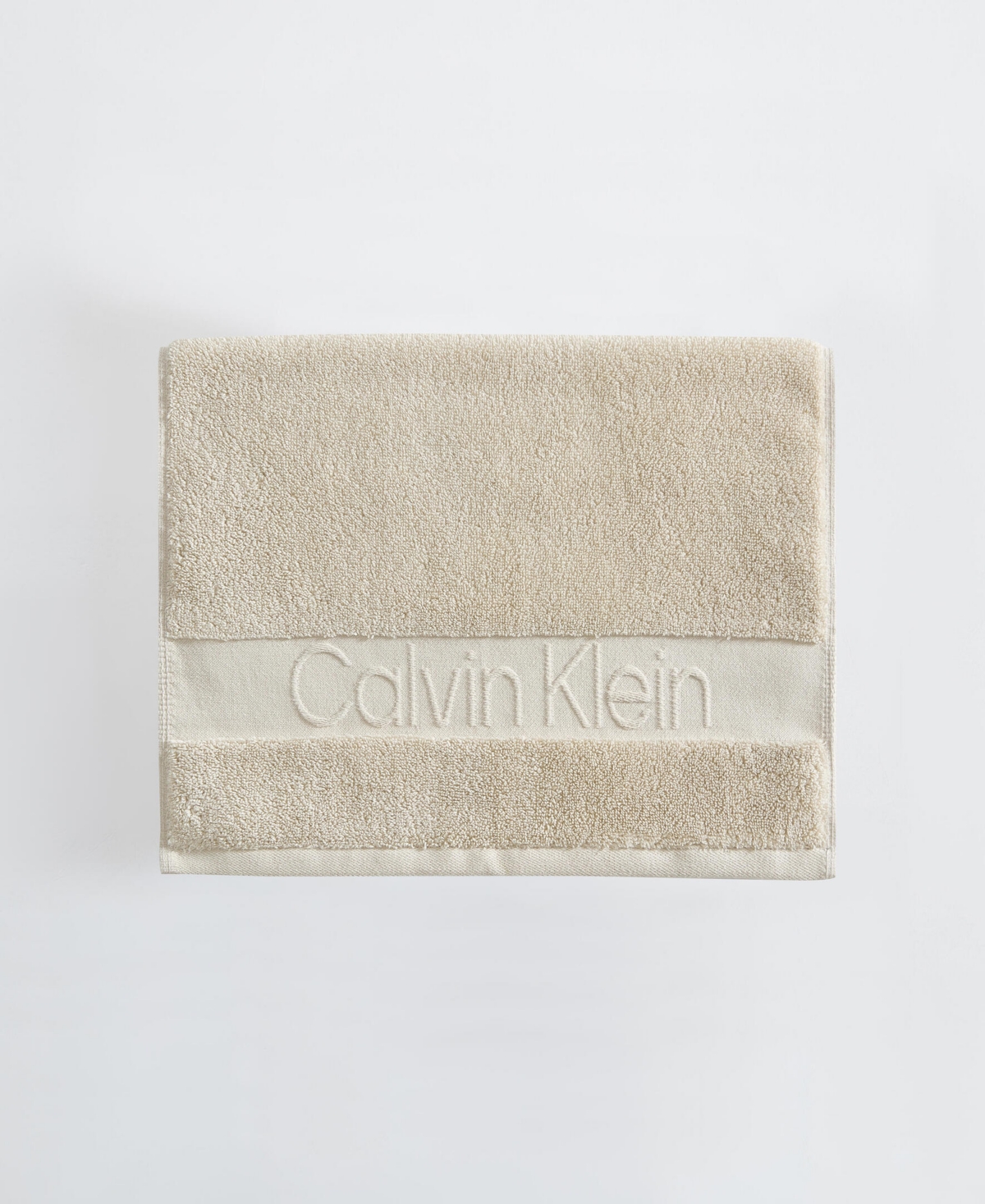 Calvin Klein Iconic Cotton Jacquard Hand Towel, 30" x 16"
